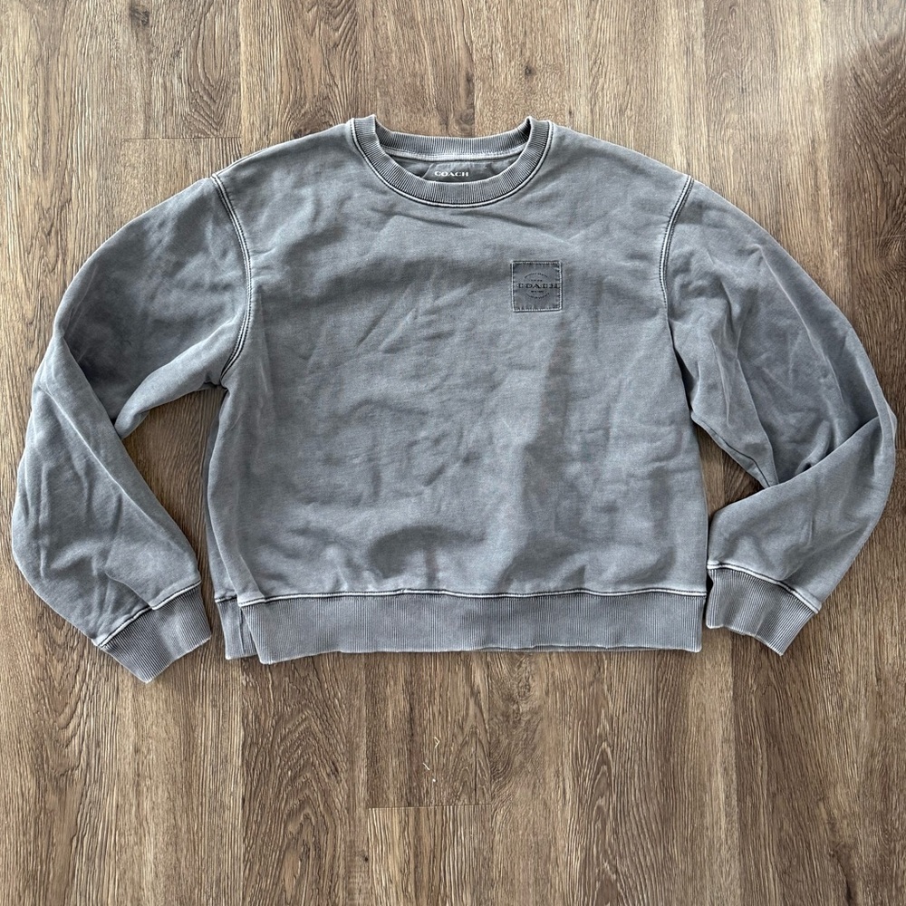 Coach‎ Women's Smoke Garment Dye Crewneck Sweatshirt (CI853)